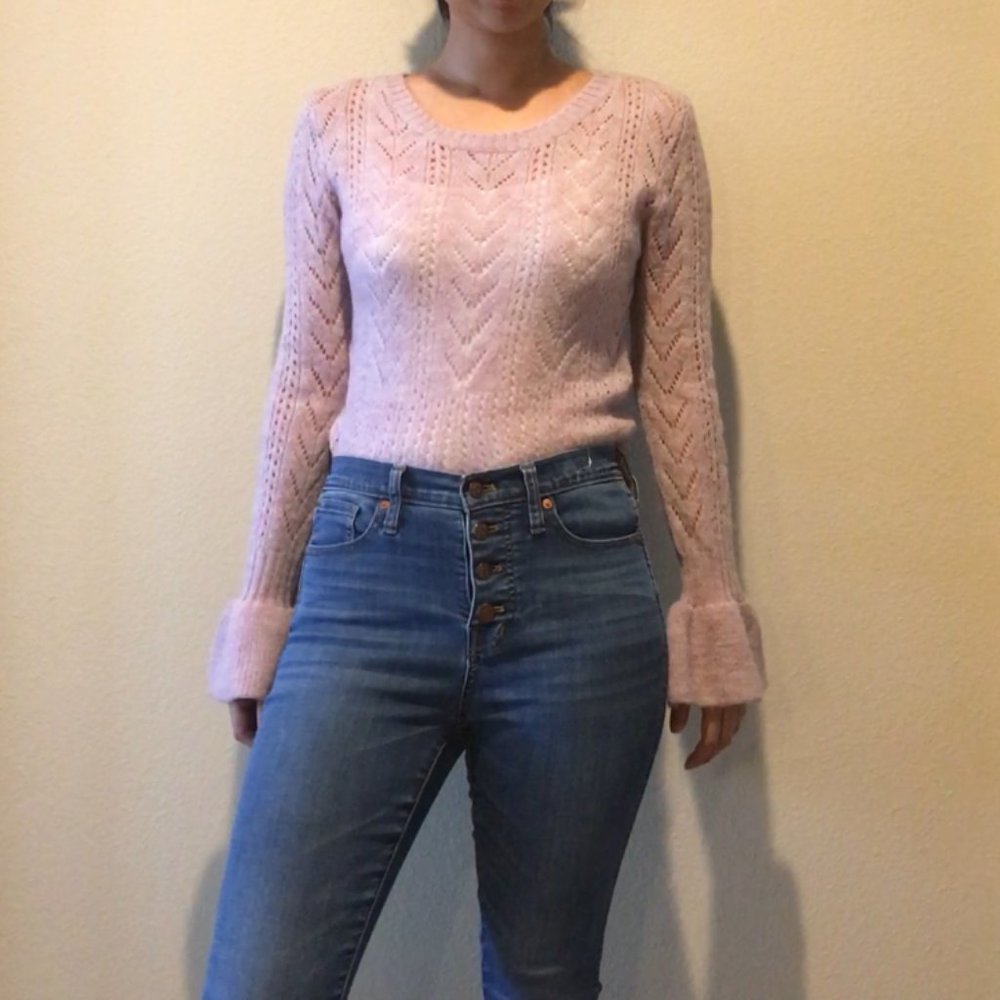 Chelsea & Violet Purple Round Neck Sweater - NEW